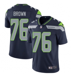 Youth Nike Seattle Seahawks #76 Duane Brown Navy Blue Team Color Vapor Untouchable Limited Player NFL Jersey