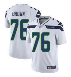 Youth Nike Seattle Seahawks #76 Duane Brown White Vapor Untouchable Limited Player NFL Jersey