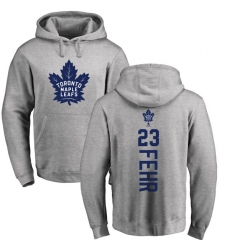NHL Adidas Toronto Maple Leafs #23 Eric Fehr Ash Backer Pullover Hoodie
