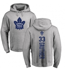 NHL Adidas Toronto Maple Leafs #33 Frederik Gauthier Ash Backer Pullover Hoodie