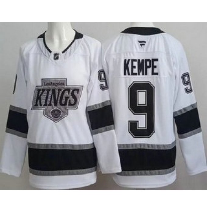 Men's Los Angeles Kings #9 Adrian Kempe White Authentic Jersey