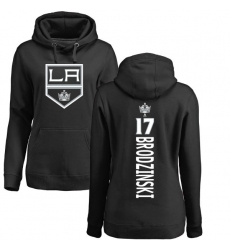 NHL Women's Adidas Los Angeles Kings #17 Jonny Brodzinski Black Backer Pullover Hoodie
