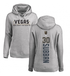 NHL Women's Adidas Vegas Golden Knights #30 Malcolm Subban Gray Backer Pullover Hoodie