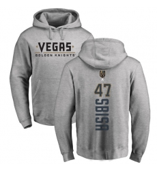 NHL Adidas Vegas Golden Knights #47 Luca Sbisa Gray Backer Pullover Hoodie