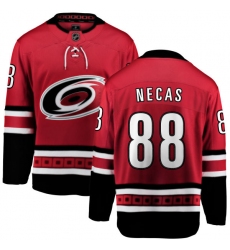 Men's Carolina Hurricanes #88 Martin Necas Authentic Red Home Fanatics Branded Breakaway NHL Jersey