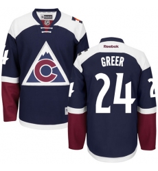 Youth Reebok Colorado Avalanche #24 A.J. Greer Authentic Blue Third NHL Jersey