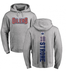 NHL Adidas Edmonton Oilers #18 Ryan Strome Ash Backer Pullover Hoodie