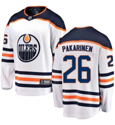 Youth Edmonton Oilers #26 Iiro Pakarinen Fanatics Branded White Away Breakaway NHL Jersey