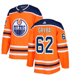 Youth Adidas Edmonton Oilers #62 Eric Gryba Authentic Orange Home NHL Jersey
