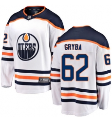 Youth Edmonton Oilers #62 Eric Gryba Fanatics Branded White Away Breakaway NHL Jersey