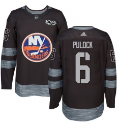 Men's Adidas New York Islanders #6 Ryan Pulock Premier Black 1917-2017 100th Anniversary NHL Jersey