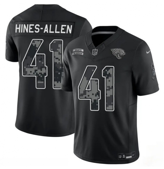 Men's Jacksonville Jaguars #41 Josh Hines-Allen Black F.U.S.E. 2026 Salute to Service Limited Football Stitched Jersey