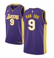Youth Nike Los Angeles Lakers #9 Nick Van Exel Authentic Purple NBA Jersey - Icon Edition