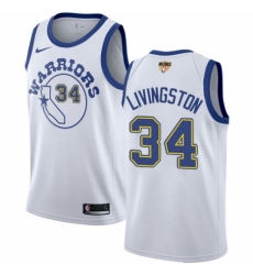 Women's Nike Golden State Warriors #34 Shaun Livingston Swingman White Hardwood Classics 2018 NBA Finals Bound NBA Jersey