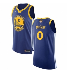 Youth Nike Golden State Warriors #0 Patrick McCaw Authentic Royal Blue Road 2018 NBA Finals Bound NBA Jersey - Icon Edition