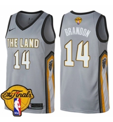 Men's Nike Cleveland Cavaliers #14 Terrell Brandon Swingman Gray 2018 NBA Finals Bound NBA Jersey - City Edition
