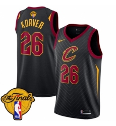 Youth Nike Cleveland Cavaliers #26 Kyle Korver Authentic Black 2018 NBA Finals Bound NBA Jersey Statement Edition