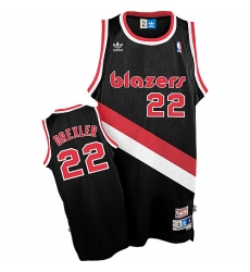 Men's Adidas Portland Trail Blazers #22 Clyde Drexler Swingman Black Throwback NBA Jersey