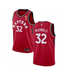 Youth Toronto Raptors #32 KJ McDaniels Swingman Red 2019 Basketball Finals Champions Jersey - Icon Edition