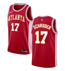 Men's Nike Atlanta Hawks #17 Dennis Schroder Swingman Red NBA Jersey Statement Edition