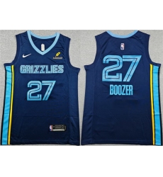 Men's Memphis Grizzlies #27 Cameron Boozer Navy 2026 Draft Icon Edition Stitched Jersey