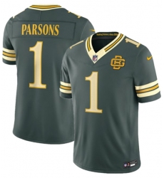 Men's Green Bay Packers #1 Micah Parsons Dark Green 2026 F.U.S.E. Rivalries Collection Limited Football Stitched Jersey