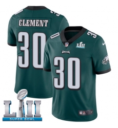 Men's Nike Philadelphia Eagles #30 Corey Clement Midnight Green Team Color Vapor Untouchable Limited Player Super Bowl LII NFL Jersey