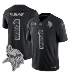 Men's Minnesota Vikings #1 Kyler Murray Black 2026 F.U.S.E. Salute to Service Limited Football Stitched Jersey