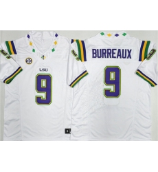 Men's LSU Tigers #9 Joe Burreaux White 2026 F.U.S.E. Stitched Jersey