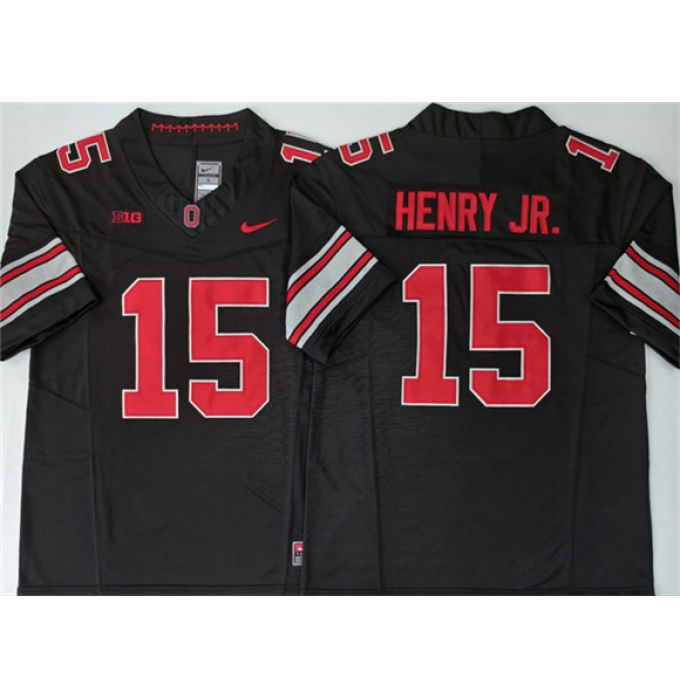 Men's Ohio State Buckeyes #15 Chris Henry Jr Black 2026 F.U.S.E. Limited Stitched Jersey