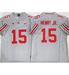 Men's Ohio State Buckeyes #15 Chris Henry Jr Gray 2025 F.U.S.E. Limited Stitched Jersey