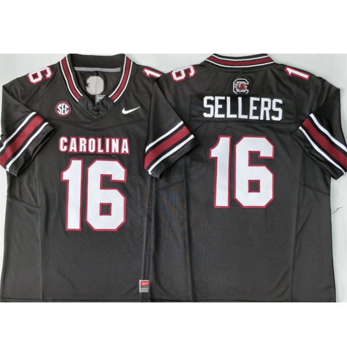 Men's South Carolina Fighting Gamecocks #16 LaNorris Sellers Black 2026 F.U.S.E. Stitched Jersey