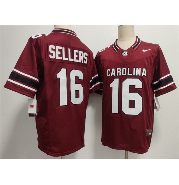 Men's South Carolina Fighting Gamecocks #16 LaNorris Sellers Garnet 2026 F.U.S.E. Stitched Jersey