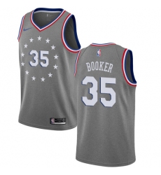 Men's Nike Philadelphia 76ers #35 Trevor Booker Swingman Gray NBA Jersey - City Edition
