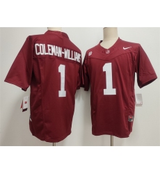 Men's Alabama Crimson Tide #1 Ryan Alexander Coleman-Williams Jr Red 2026 F.U.S.E Stitched Football Jersey