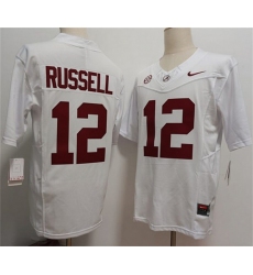 Men's Alabama Crimson Tide #12 Keelon Russell White 2026 F.U.S.E Stitched Football Jersey