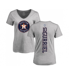 MLB Women's Nike Houston Astros #10 Yuli Gurriel Ash Backer T-Shirt