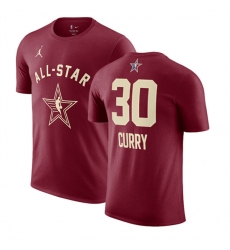 Men's 2024 All-Star #30 Stephen Curry Crimson T-Shirt