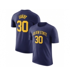 Men's Golden State Warriors #30 Stephen Curry Navy 2022-23 Statement Edition Name & Number T-Shirt