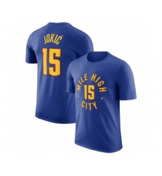 Men's Denver Nuggets #15 Nikola Jokic Royal 2022-23 Statement Edition Name & Number T-Shirt