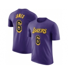 Men's Los Angeles Lakers #6 LeBron James Purple 2022-23 Statement Edition Long Sleeve T-Shirt