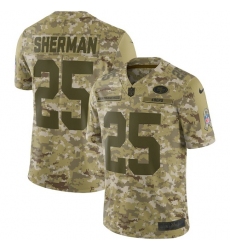 Men's Nike San Francisco 49ers #25 Richard Sherman Limited Camo 2018 Salute to Service NFL Jersey