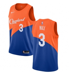 Youth Nike Cleveland Cavaliers #3 George Hill Swingman Blue NBA Jersey - City Edition