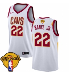 Men's Nike Cleveland Cavaliers #22 Larry Nance Jr. Swingman White 2018 NBA Finals Bound NBA Jersey - Association Edition