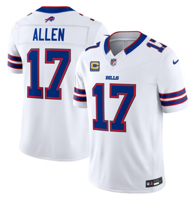 Men's Buffalo Bills #17 Josh Allen White 2026 F.U.S.E. With 4-Star C Vapor Untouchable Limited Football Stitched Jersey