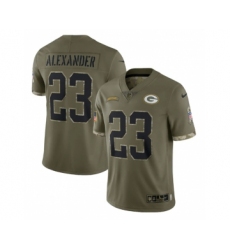 Men's Green Bay Packers #23 Jaire Alexander 2022 Olive Salute To Service Limited Stitched Jersey