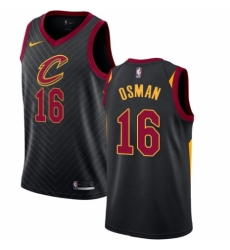 Youth Nike Cleveland Cavaliers #16 Cedi Osman Swingman Black NBA Jersey Statement Edition