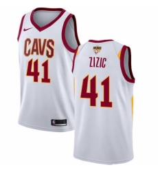 Women's Nike Cleveland Cavaliers #41 Ante Zizic Authentic White 2018 NBA Finals Bound NBA Jersey - Association Edition