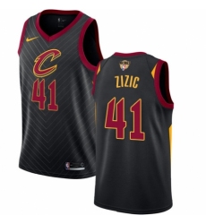 Women's Nike Cleveland Cavaliers #41 Ante Zizic Swingman Black 2018 NBA Finals Bound NBA Jersey Statement Edition