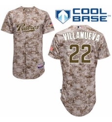 Men's Majestic San Diego Padres #22 Christian Villanueva Authentic Camo Alternate 2 Cool Base MLB Jersey